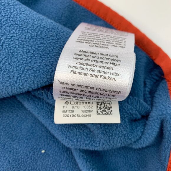 Columbia Fleece Sweater Mens L Large Blue Mountain Side Colorblock 1/2 Zip - Picture 9 of 12